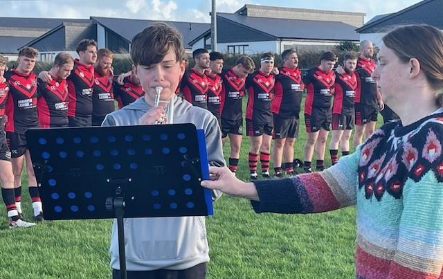 A moving moment at St Davids as Harry Thomas plays the Last Post